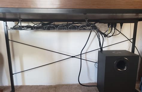 ikea desk cable tray